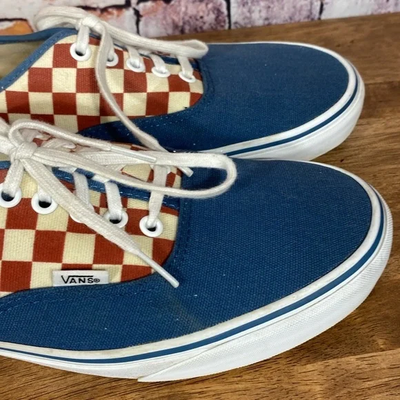 Vans Blue and Red Checkered Sneakers - Picture 4 of 13